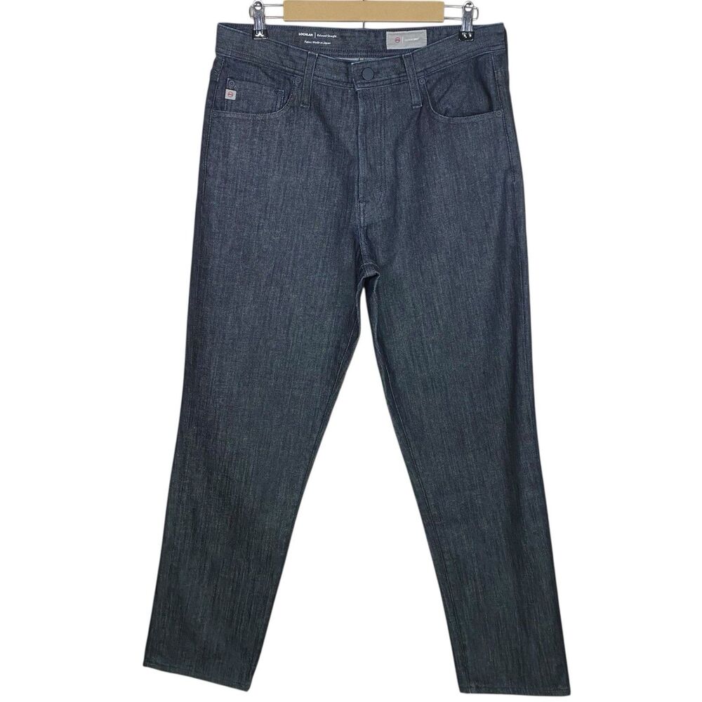 AG Adriano Goldschmied Jeans Mens 33x31 Dark Wash Straight Japanese Denim NEW